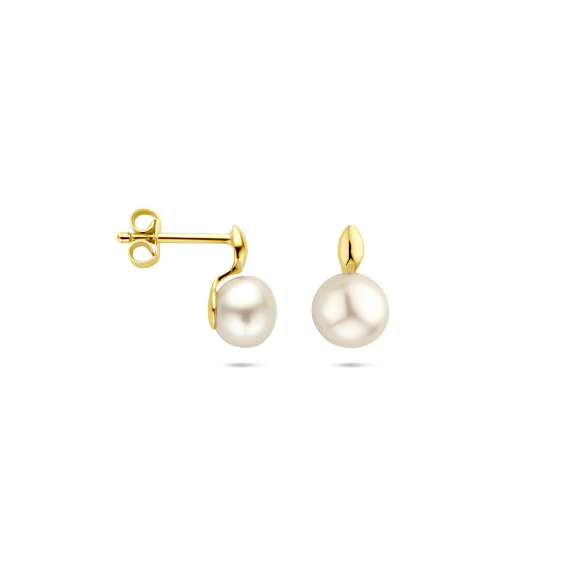 14K geelgouden oorknoppen parel 10 mm - 4034075
