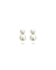Zilveren gerhodineerde oorknoppen parel 7,5 mm - 1341126