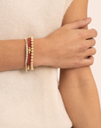 Sparkling Jewels Armband Gold - White Flame CZ tube SB-G-3MM-TB01