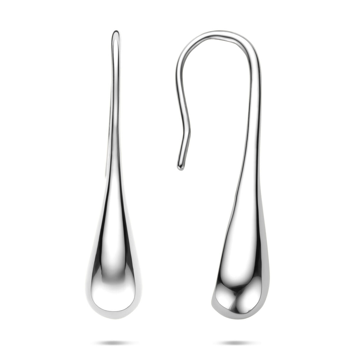 Zilveren gerhodineerde oorhangers franse haak 38 mm - 1341189