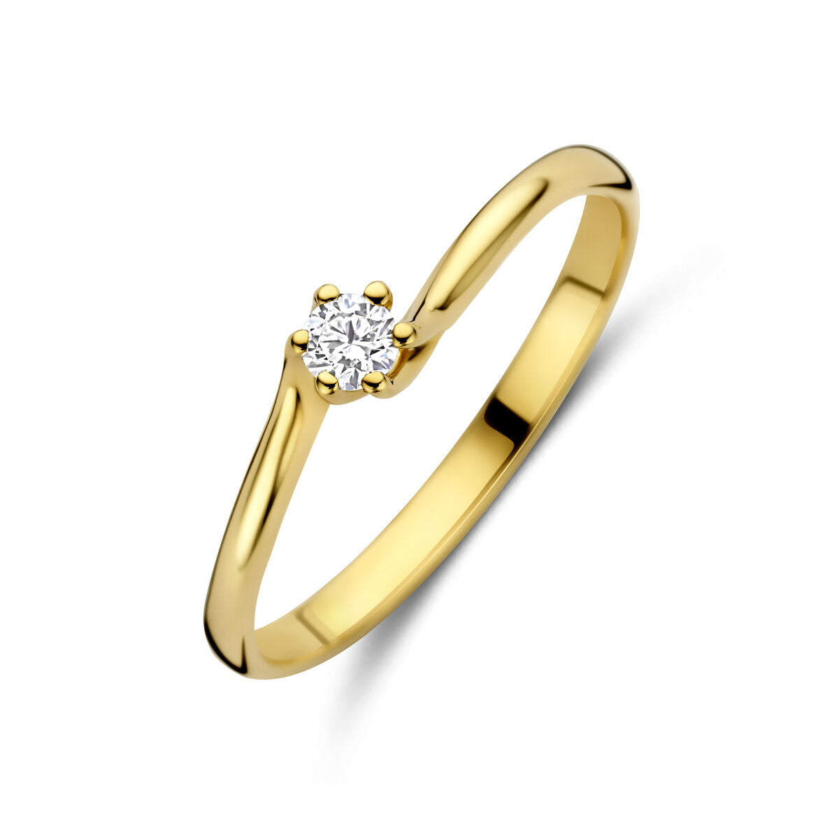 Fantasy Collection Ring lab grown diamant 0.10ct g vs 14K geelgoud
