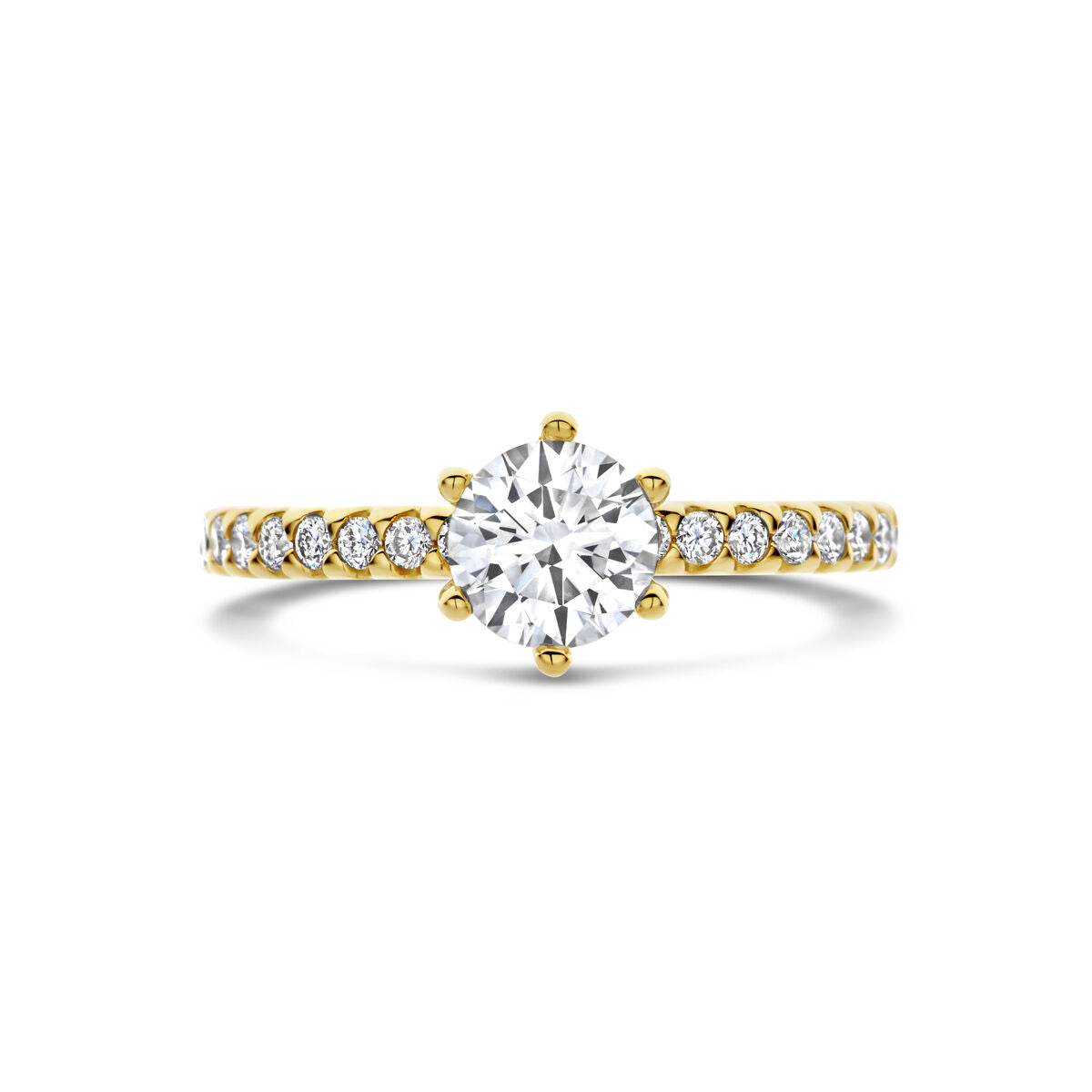 Fantasy Collection Ring lab grown diamant 0.98ct f vs 14K geelgoud