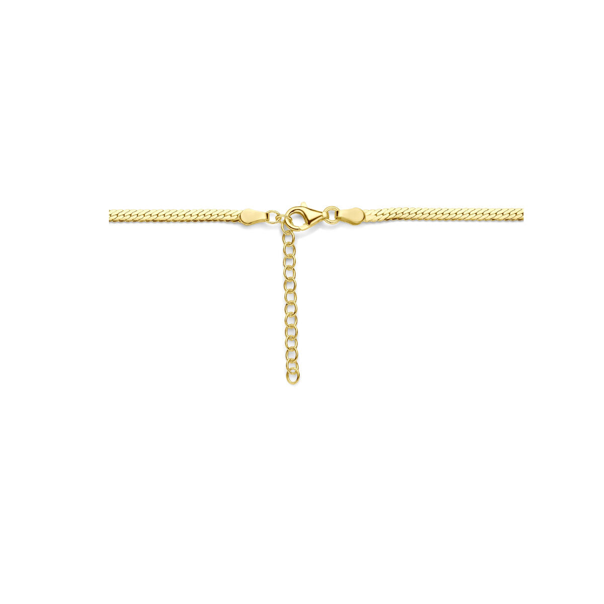 Fantasy Collection Collier gourmette 2,6 mm 40 + 4 cm 3 micron zilver verguld