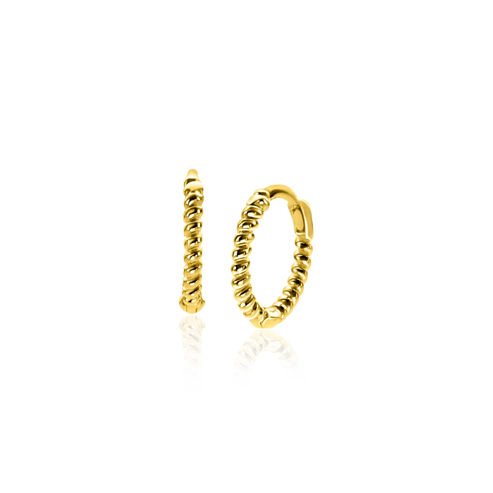 ZINZI 14K Gouden Oorbellen ZGO468 10mm zilver