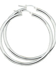 Zilver Gerhodineerd Oorringen 4,0 MM Ronde Buis 1307317 - PansiteNederland.nl