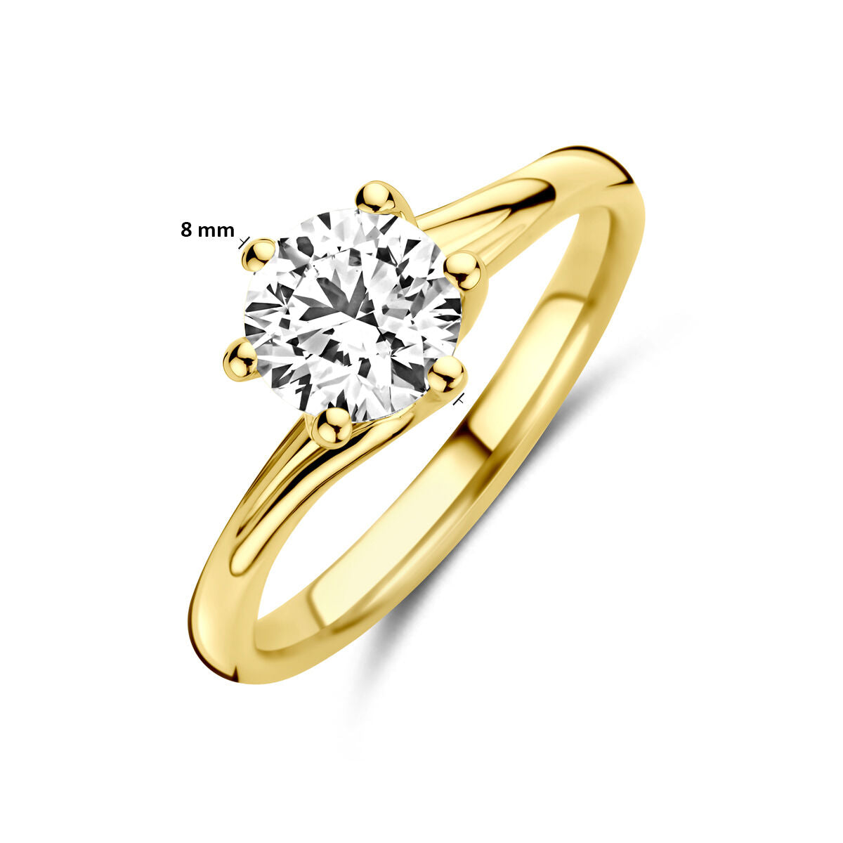 Fantasy Collection Ring lab grown diamant 1.00ct g vs 14K geelgoud