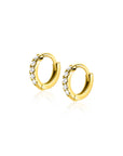 Zinzi Gold 14 krt gouden oorringen bezet met witte zirkonia's, luxe klapsluiting 8x1,6mm ZGO467