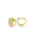 14K geelgouden Klapoorringen diamant 0.40ct 2x 0.20ct h si 10 mm - 4033277