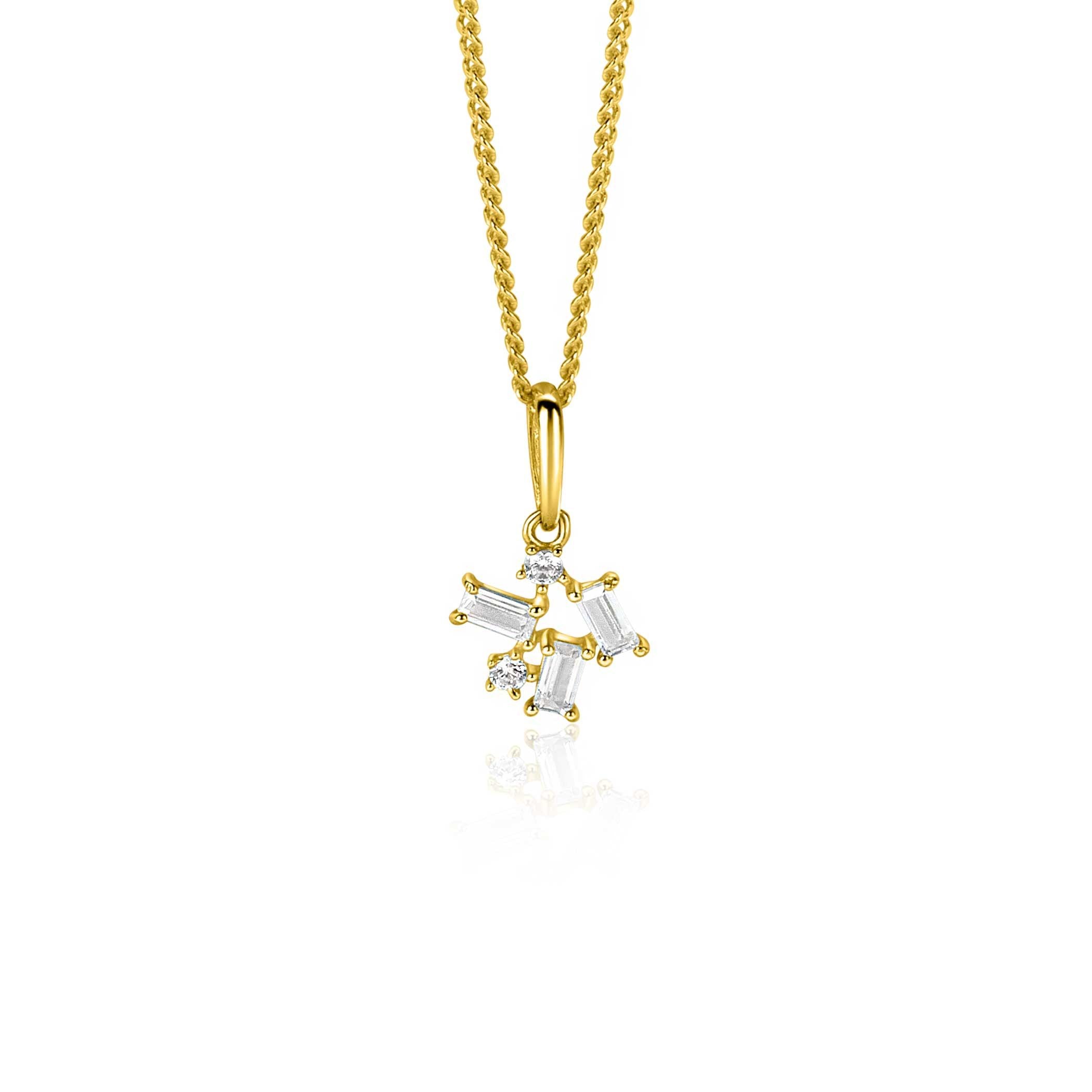 ZINZI 14K Gouden Hanger met Witte Zirkonia ZGH511