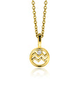 Zinzi gold plated zilveren Waterman sterrenbeeldhanger bezet met witte zirkonia ZIHY-WAT (zonder collier) - PansiteNederland.nl