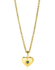 Zinzi DECEMBER hanger 12mm gold plated hart geboortesteen blauw topaas zirkonia ZIHY-DEC (zonder collier) - PansiteNederland.nl