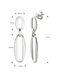Zilver Gerhodineerd Oorhangers Paperclip 1337240 - PansiteNederland.nl