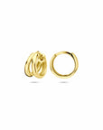 Zilveren vergulde geel klapoorringen 10 mm 1 micron - 2104008