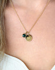 Zinzi gold plated zilveren hanger glad rond plaatje voor gravure ZIH2345G15 (zonder collier) - PansiteNederland.nl