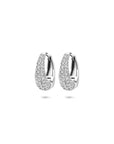 Zilveren gerhodineerde klapoorringen zirkonia 12,5 mm - 1341120