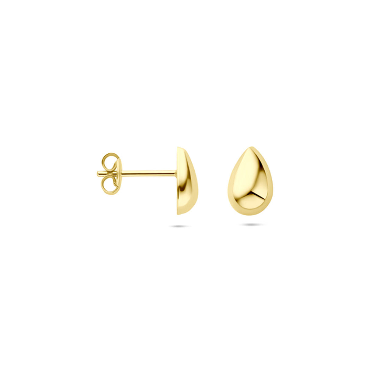 14K geelgouden oorknoppen druppel 8 mm - 4034090