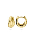 Zilveren vergulde geel klapoorringen 12 mm 1 micron - 2104035