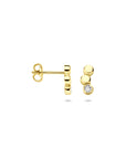 14K geelgouden oorknoppen zirkonia 8,5 mm - 4034238