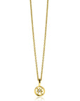 Zinzi gold plated zilveren Vis sterrenbeeldhanger bezet met witte zirkonia (zonder collier) - PansiteNederland.nl