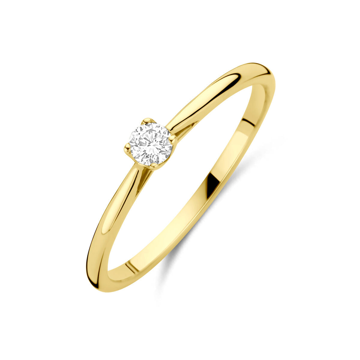 Fantasy Collection Ring lab grown diamant 0.10ct h si 14K geelgoud