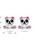 Zilver Gerhodineerd Oorknoppen Panda 1337271 - PansiteNederland.nl