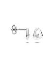 Zilveren gerhodineerde oorknoppen zirkonia 7,5 mm - 1341845