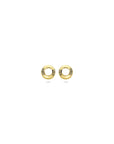 14K geelgouden oorknoppen gediamanteerd 4,5 mm - 4034244