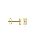 14K geelgouden oorknoppen zirkonia 5,5 mm - 4034095
