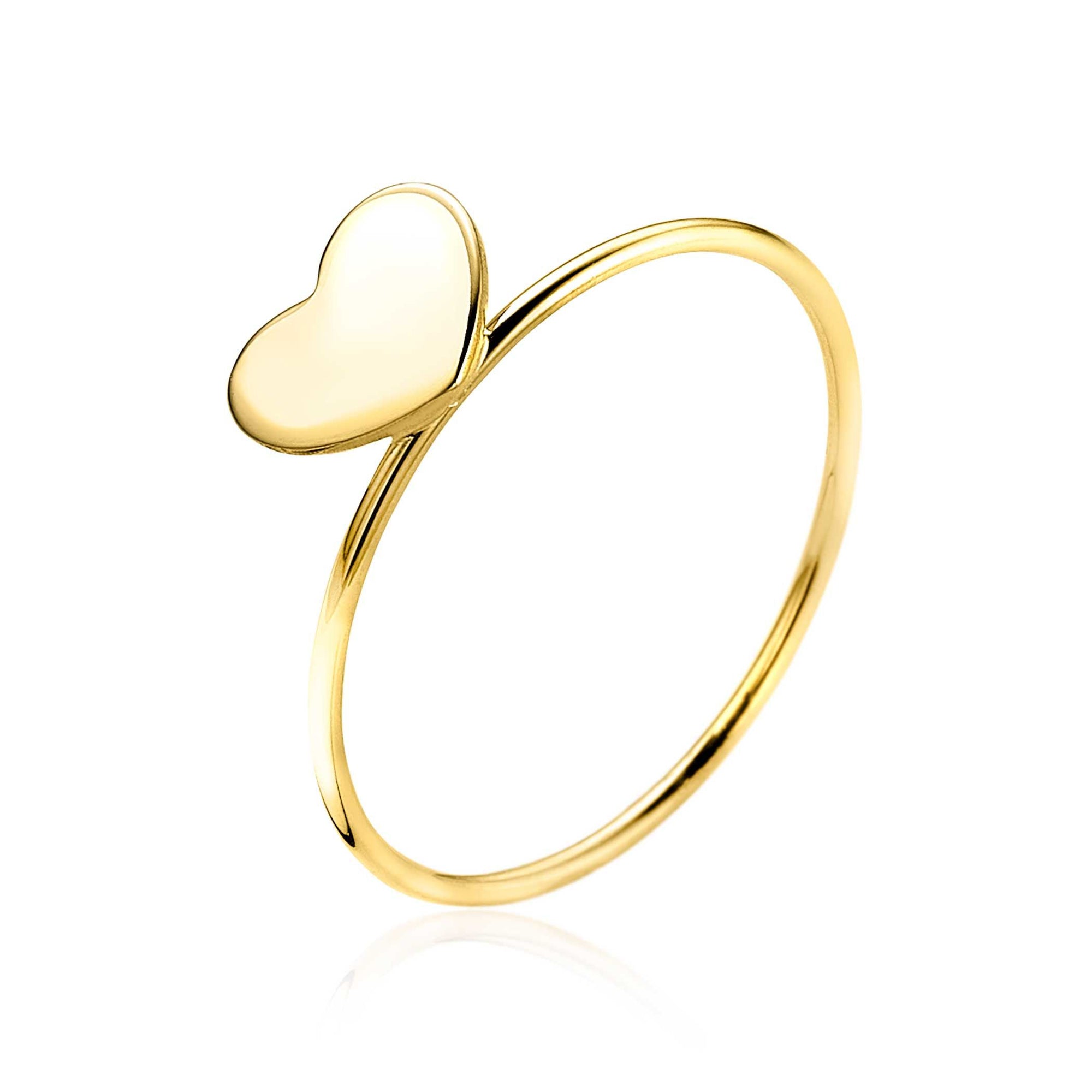 ZINZI Gold 14 karaat gouden ring hartje ZGR214 - PansiteNederland.nl