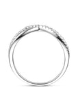 Zilveren Gerhodineerde Ring Zirkonia 1341283