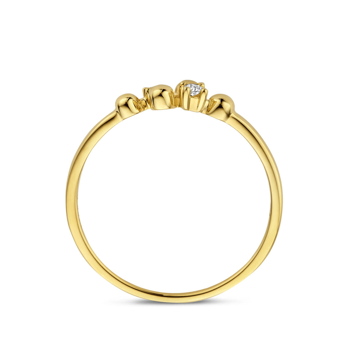 Fantasy Collection Ring diamant 0.03ct h p 14K geelgoud