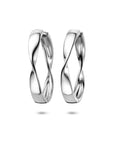 Zilveren gerhodineerde klapoorringen 40 mm - 1341313