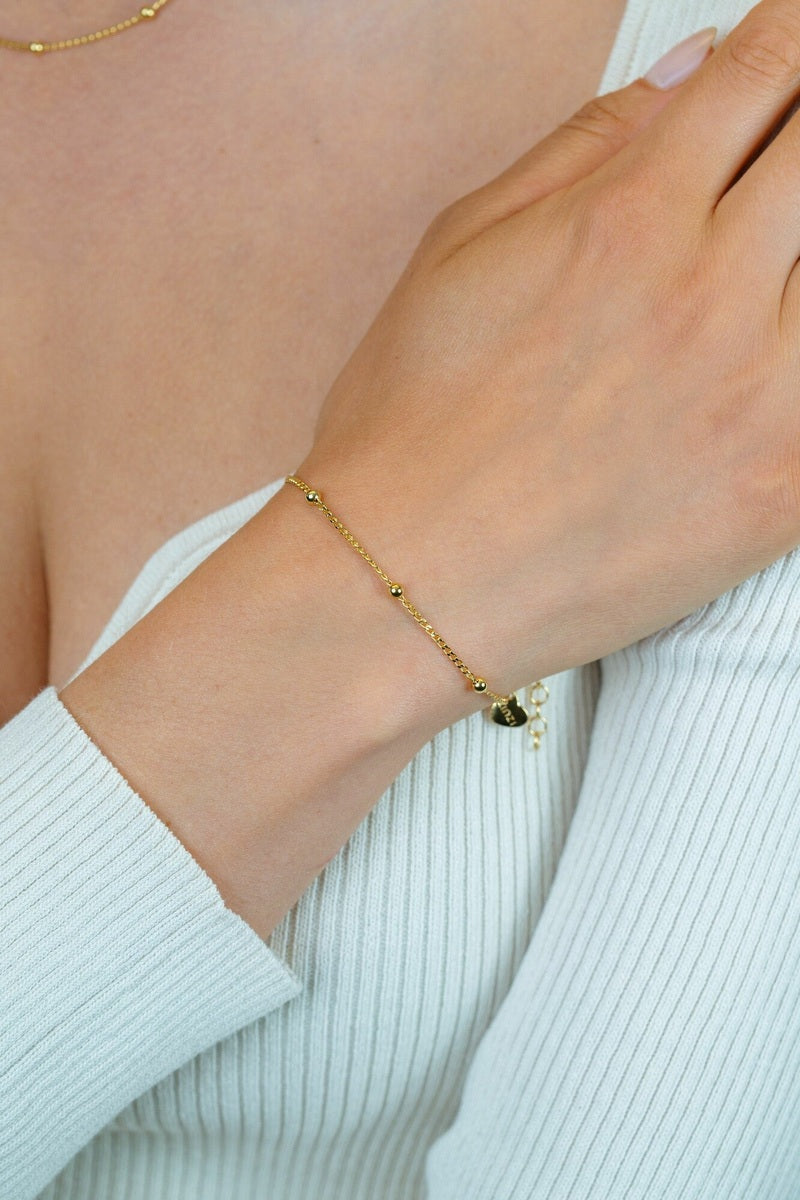 ZINZI Verguld Zilveren Armband 18-21 cm - ZIA2714G