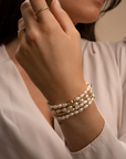 Sparkling Jewels Armband Pearl Universe - Gold 3mm SBG-PEARL-3MM-LINE