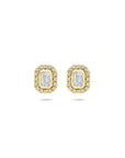14K geelgouden oorknoppen diamant 0.34ct 2x 0.17ct h si 7 mm halo - 4033654