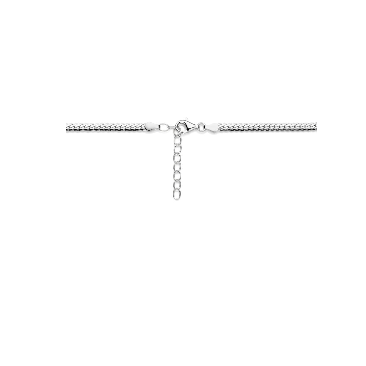 Fantasy Collection Collier gourmette 4 mm 40 + 4 cm zilver