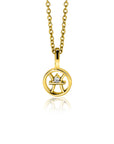 Zinzi gold plated zilveren Vis sterrenbeeldhanger bezet met witte zirkonia (zonder collier) - PansiteNederland.nl