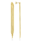 Zilveren vergulde geel oorhangers 95 mm 1 micron - 2104015