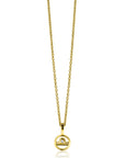 Zinzi gold plated zilveren Weegschaal sterrenbeeldhanger bezet met witte zirkonia ZIHY-WEE (zonder collier) - PansiteNederland.nl