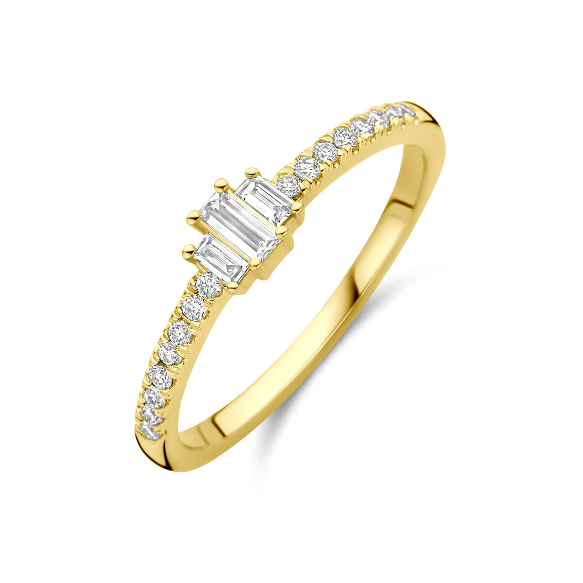 Fantasy Collection Ring lab grown diamant 0.21ct h si 14K geelgoud