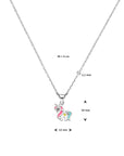 zilver gerhodineerd collier eenhoorn 36 + 4 cm 1337284 - PansiteNederland.nl
