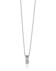 ZINZI zilveren strakke hanger 13mm bezet met witte zirconia ZIH403 (zonder collier) - PansiteNederland.nl