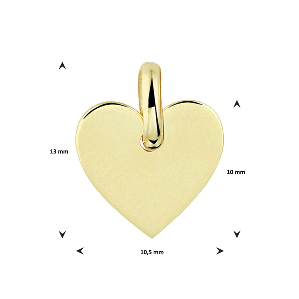 14K geelgoud graveerhanger hart 4022370 - PansiteNederland.nl