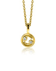 Zinzi gold plated zilveren Kreeft sterrenbeeldhanger bezet met witte zirkonia ZIHY-KRE (zonder collier) - PansiteNederland.nl