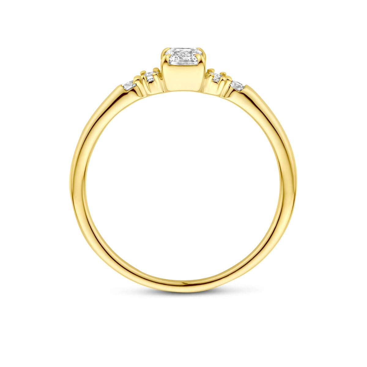 Fantasy Collection Ring lab grown diamant 0.40ct h si 14K geelgoud