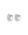 14K witgouden Klapoorringen diamant 0.40ct 2x 0.20ct h si 10 mm - 4106396