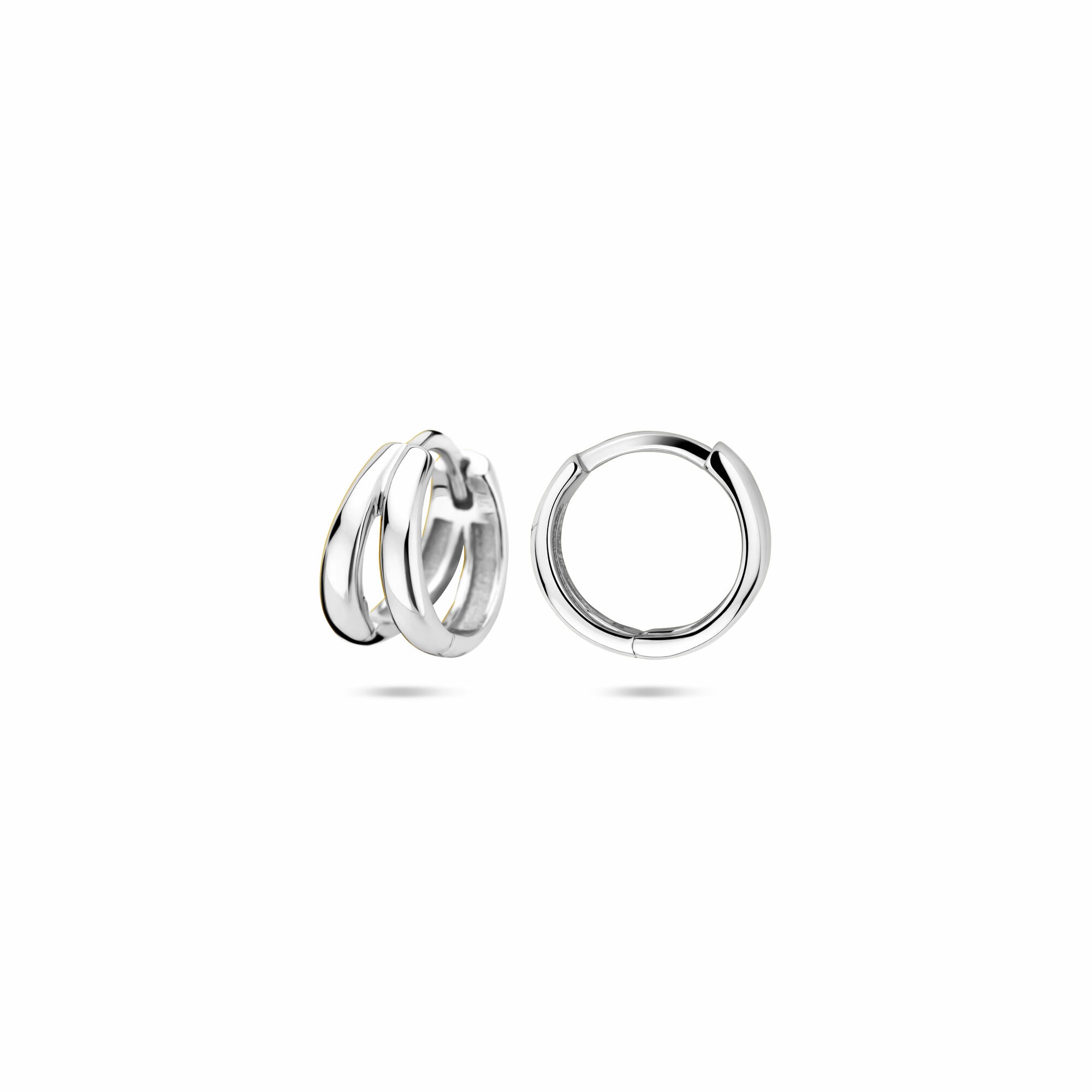 Zilveren gerhodineerde klapoorringen 10 mm - 1340808