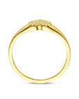 14K Geelgouden Ring Hart Zirkonia 4034151