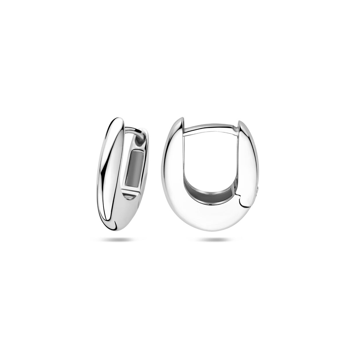 Zilveren gerhodineerde klapoorringen 16,5 mm - 1340788
