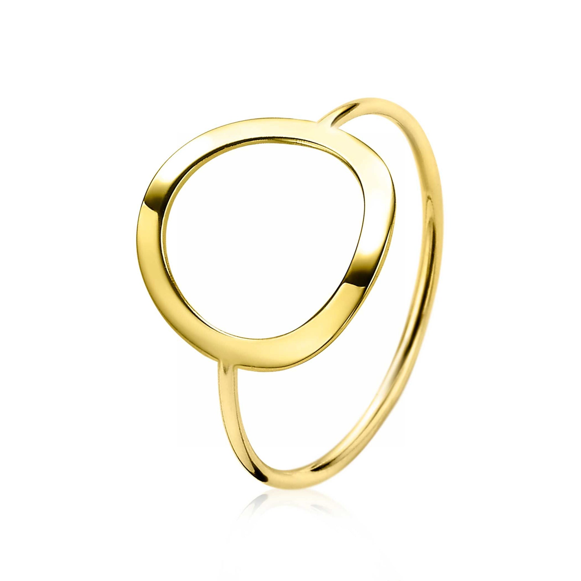 ZINZI Gold 14 karaat gouden ring open rond ZGR173 - PansiteNederland.nl